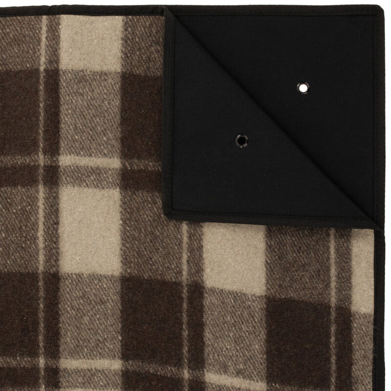 Classic Wool Picnic Blanket Plaid | Cabin Brown, , large image number 2